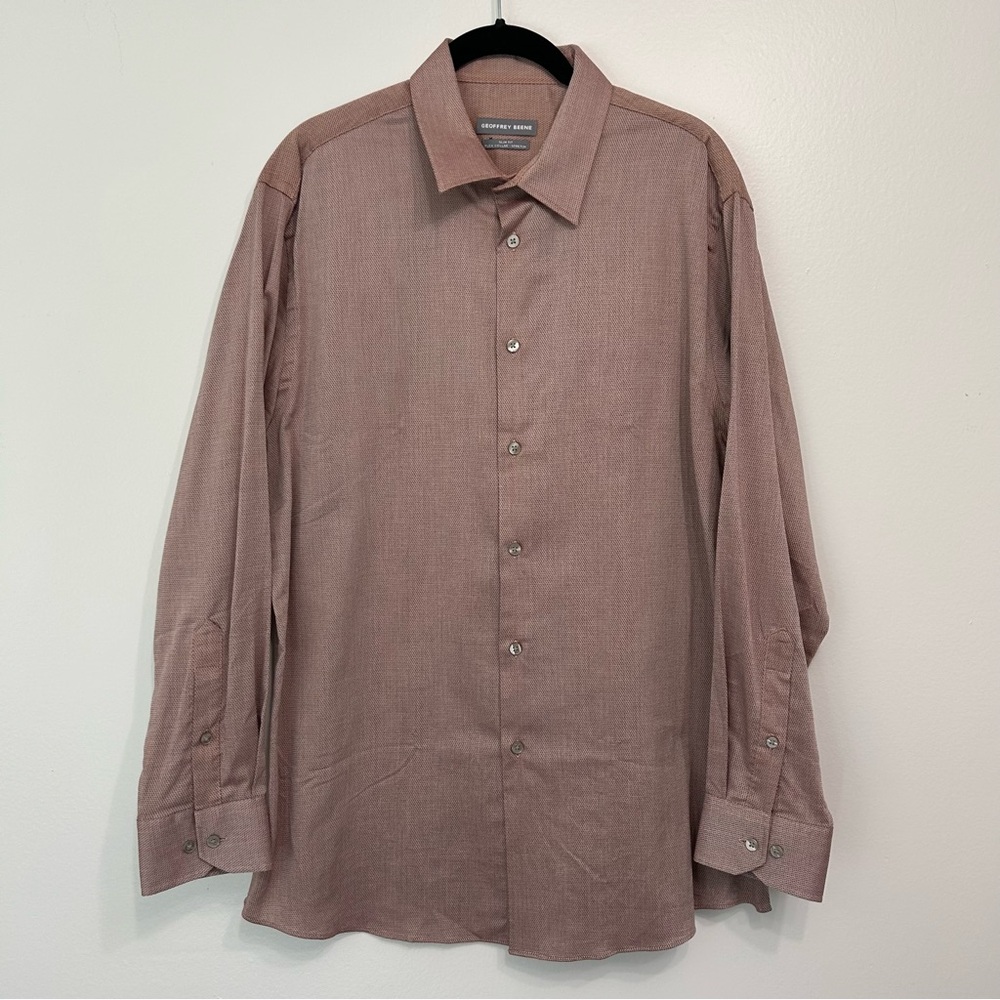 Geoffrey Beene Slim Fit Flex Collar Dress Shirt Sz 32/33 Neck 16 1/2